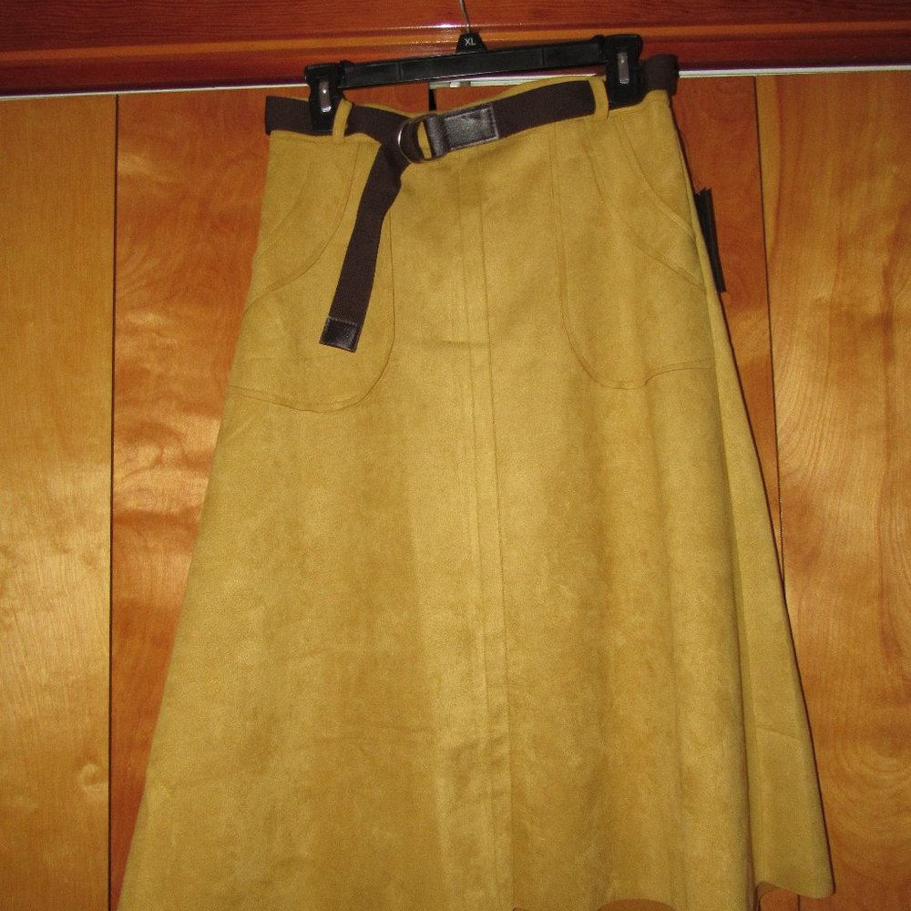 Sweet Rain Faux Suede Skirt